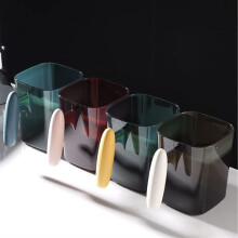 Toothbrush Cup Set of 4 with Ergonomic Handle Grip, Durable Bathroom Wash Cups for Home Use