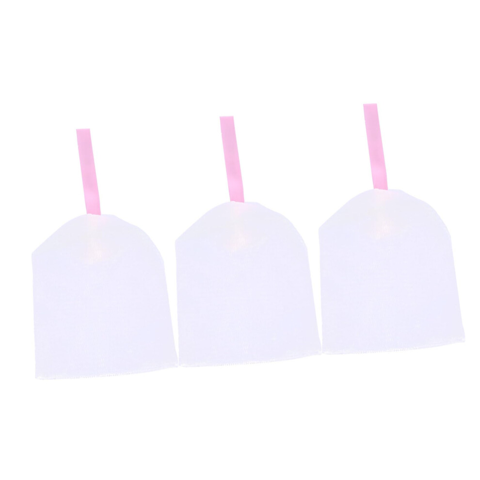 3pcs Mesh Soap Saver Bags with Hanging Rope for Rich Foaming and Exfoliating Body and Face