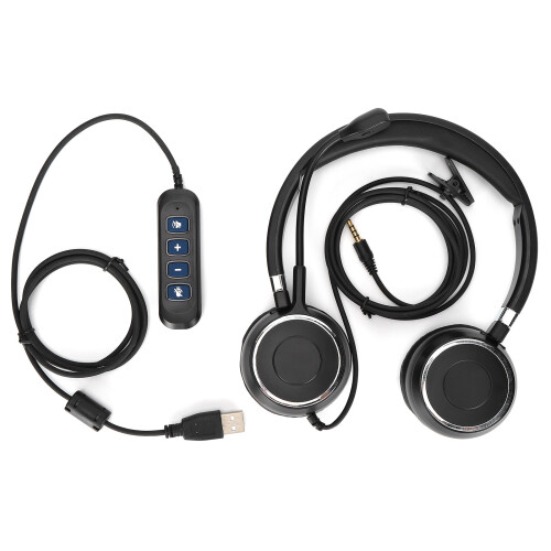 Wireless Headset with ENC Technology, Mute Function and Adjustable Headband for Long-Term Wear