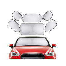 Car Sun Shade Set with UV Protection and Heat Insulation, Front Windshield Shades with Suction Cups