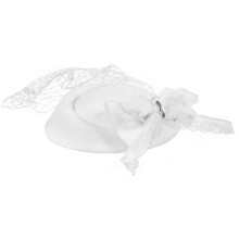 4Pcs Fascinator Hat White Woolen for Decoration Wedding Headwear