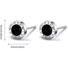Ohrstecker aus Sterlingsilber mit natürlichem schwarzem Onyx, hypoallergenes Material, leichte und bequeme Ohrstecker für empfindliche Ohren,