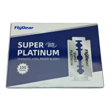 100 Pack Platinum Coated Stainless Steel Double Edge Razor Blades for Smooth Comfortable Shave