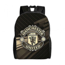 JD433 Manchester United Backpack Teenager School Bag Canvas Notebook Backpack Bag Unisex