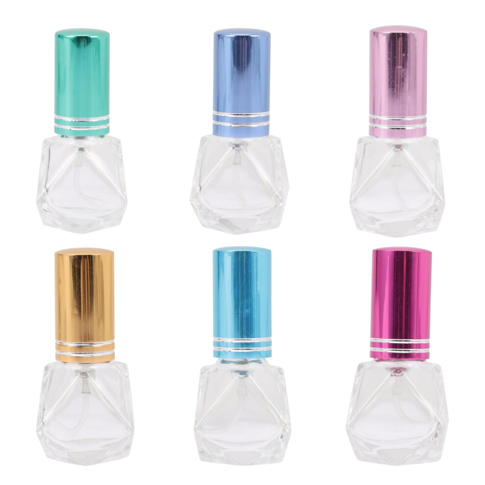 6pcs Refillable Glass Perfume Spray Bottles Fine Mist Atomizer for Travel and Gift for Women