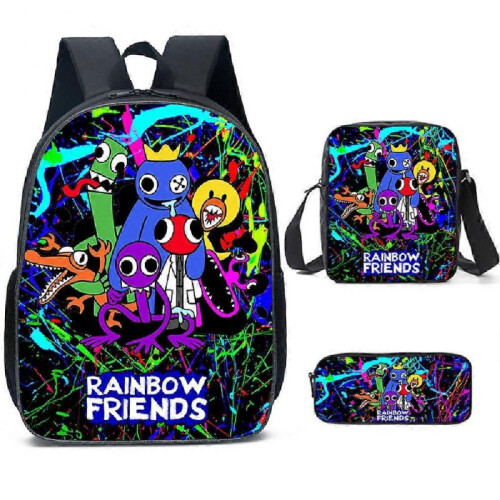 Rainbow Friends School Bag Cartoon Backpack in Three Set-1