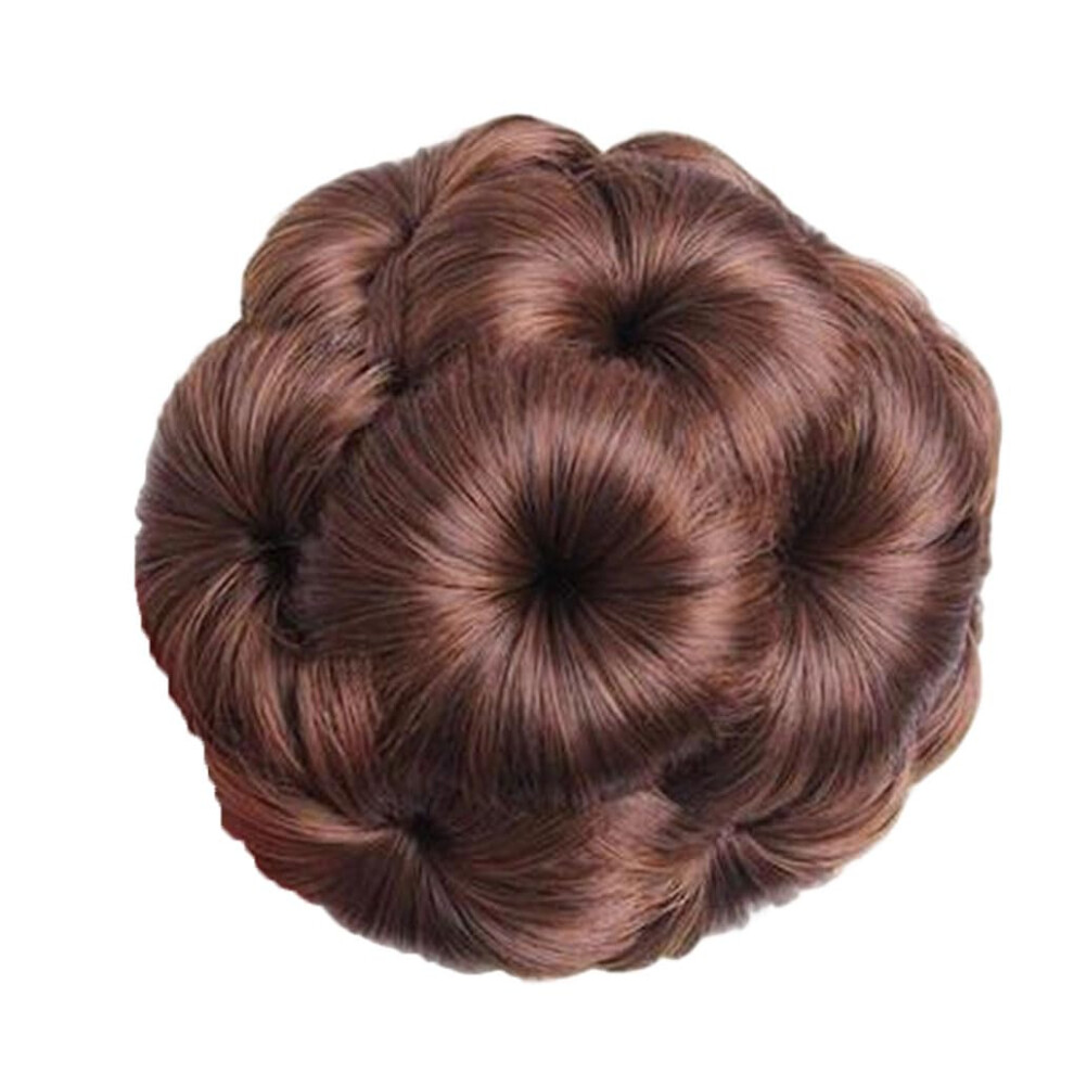 Unisex Messy Bun Hairpiece With Elastic Comb, Synthetic Curly Bun For Women, Heatresistant, Nf111230