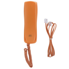 Telefon de birou cu fir, telefon portabil cu o singură linie cu corp ABS ușor, design cu baterie, receptoare magnetice duble pentru utilizare