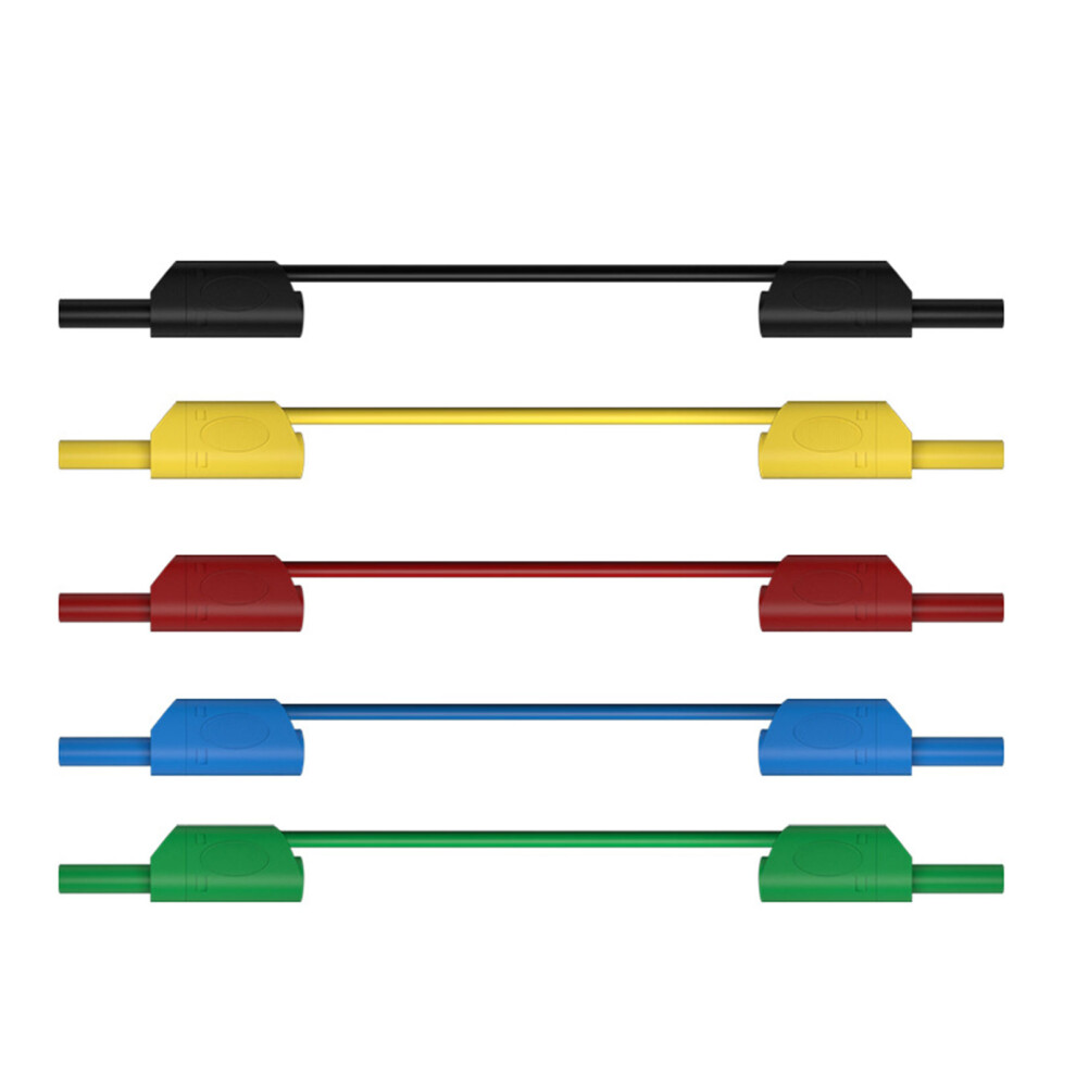 5Pcs High Electric Test Cord 4Mm Banana Plugs Flexible Cable For 7704000504324
