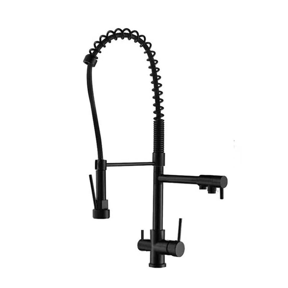 Sink Mixer Tap Black Drinking Water Purifier Spring Spout Pullout Dual Spray 3Way Pot Filler Kitchen Tap 9001264003081