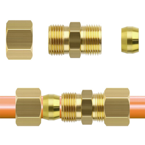 Raccords de tube de compression en laiton 1/4 pouces pour 1