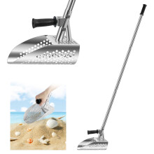 Sand Scoop for Metal Detecting Heavy Duty Shovel with 304 Stainless Steel Rustproof Beach Shovel for Sand Sifting