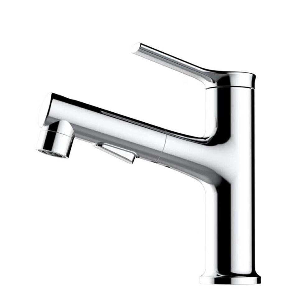 Bathroom Faucet Onehandle Modern Vanity, Pullout Spray, 3Mode Pulldown Sprayer, Single Hole Sink 9001264004934