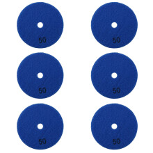 6 Pcs 4 Inch /100 Mm Grit 50 Diamond Dry Polishing Pad Granite Marble Flexible Resin Sanding Disc Ceramic Stone Polisher Disc