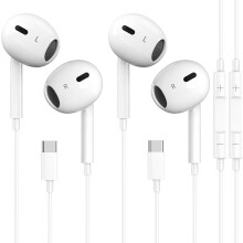 Volume Control USB C Headphones for iPad Pro, Wired Earbuds with Mic HiFi Sound Quality Ergonomic In-Ear Design Type C Earphones with Wide Compatibili