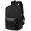 Black PU Leather Travel to Work Laptop Backpack 1