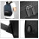 Black PU Leather Travel to Work Laptop Backpack 3