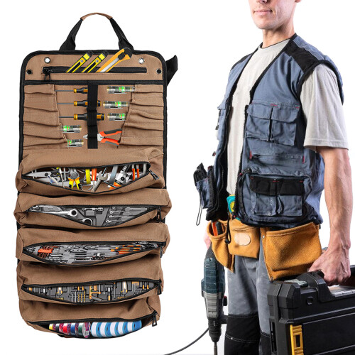 Petit sac à outils de qualité avec coutures renforcées, sac à 2