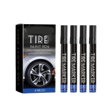 4PCS Weatherproof White Tire Paint Pen Set for Cars Motorcycles Bicycles, Quick Dry and Fade Resistant