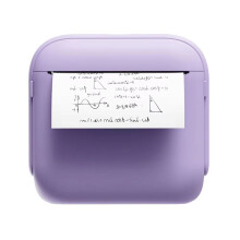 Pocket Thermal Label Printer 203dpi Wireless Sticker Photo Printer Sticker Maker Machine with 1 Rolls Paper Purple