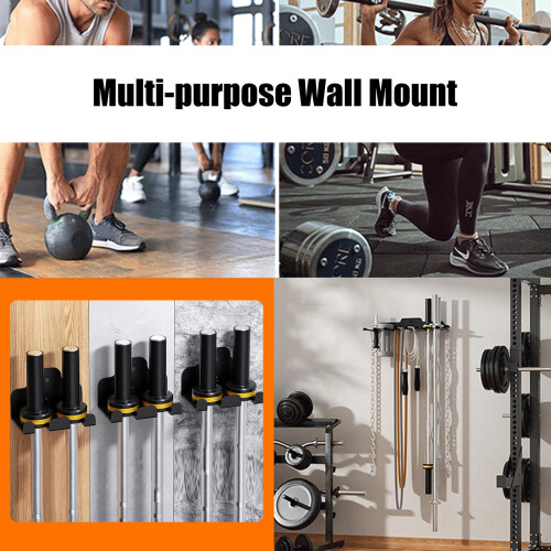Heavy Duty Barbell Wall Rack Storage Holder With Easy-Six hooks 2