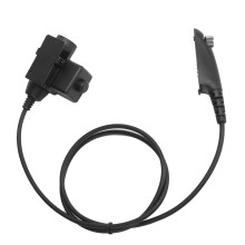 Adaptérový kábel s tlačidlom PTT Push To Talk, taktický adaptér pre slúchadlá Motorola, odolný dizajn, kompatibilný s viacerými PINmi,
