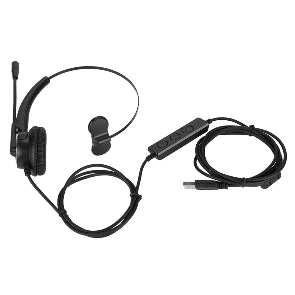 Professional Call Center Headset Noise Cancelling Usb Microphone With Mute Button, Comfort Design High Quality Wideband Audio - Adjustable Microphone 9416038600821