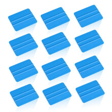 Vinyl Wrap Squeegee Tool for Car Application and Window Tint, Blue Applicator for Decals, 12 Pack