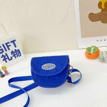 Student schoolbag summer new children messenger bag girl cute change backpack flow shoulder accessories bag - Blue