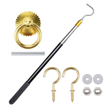 Innovative Attic Pull Down Hook Set with Three Stage Telescoping