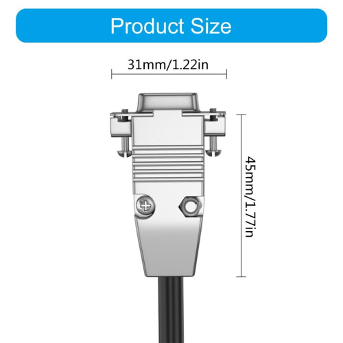 DB9 RS232 Serial Extension Cable  9Pin, MaleToMale, Crossover Data Cord, Length 0.5m30m 1
