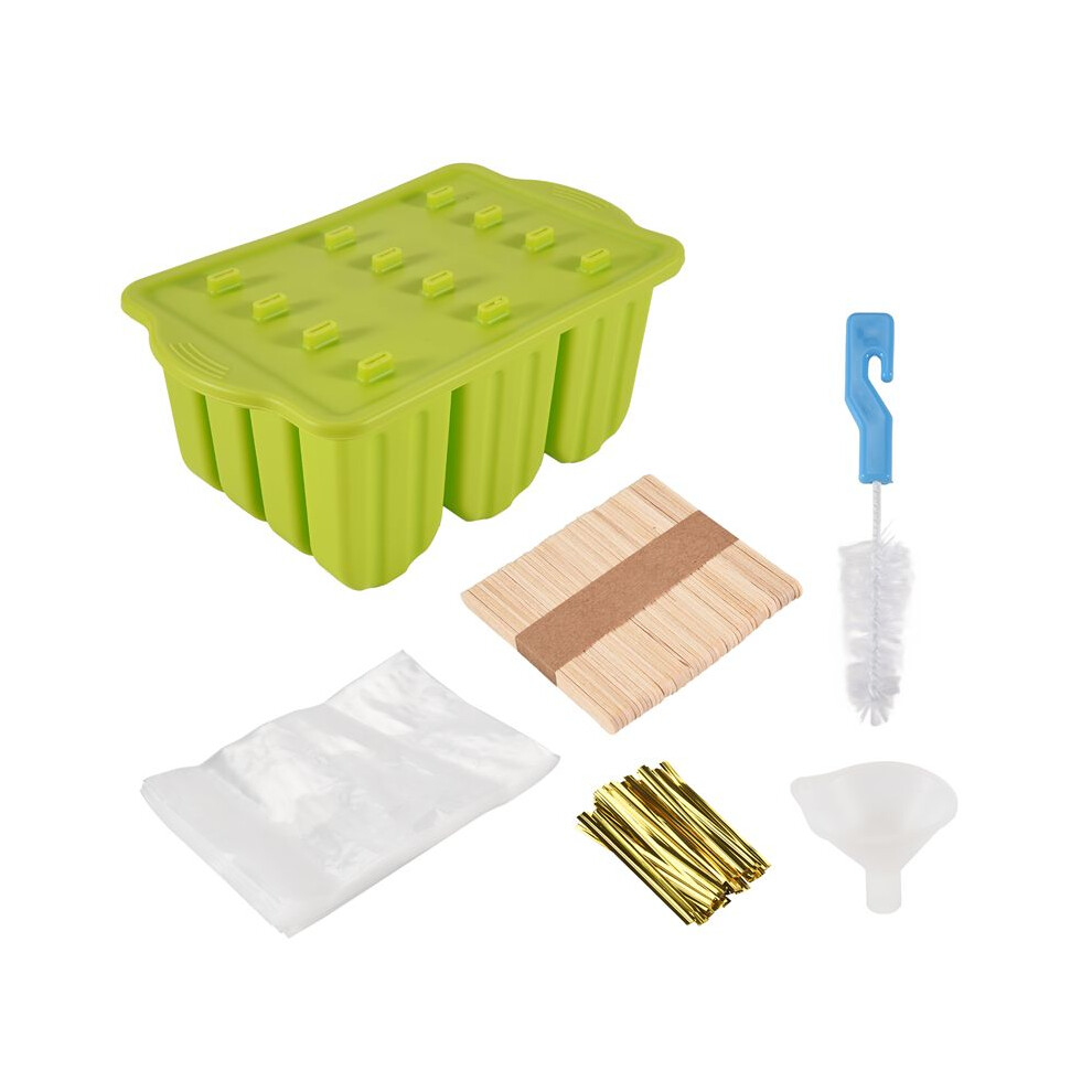 Silicone Mold,Frozen Mold Maker For Ice Diy,With 50Pcs Sticks Bags Cream 6132295066608