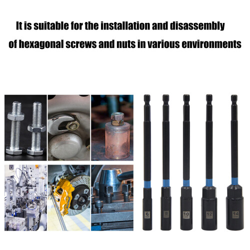 6–14 mm Steckschlüssel-Adapter, Bohrer-Muttern-Treiber-Set,-10mm 1
