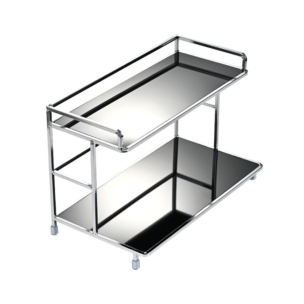 Metal Desktop Layered Storage Rack, Double-Layer Desk Storage Rack,Cup Storage Rack, Bathroom Cosmetics Storage Rack 6132623591154