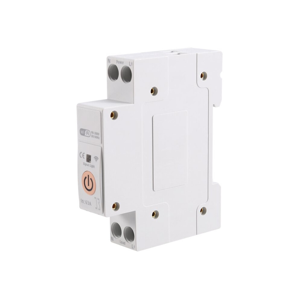 Tuya Wifi Smart Switch Energy Meter 63A 1P+N Mcb Circuit Breaker Timer Relay 6131555063715
