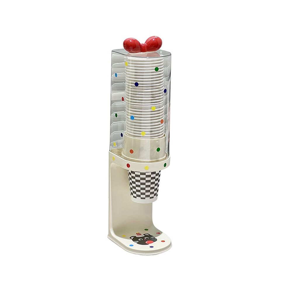 Water Cup Dispenser, Water Dispenser Disposable Cup Holder Rack Flat Bottom Cups, Pull Type Paper Water Cup Dispenser 6133340786649
