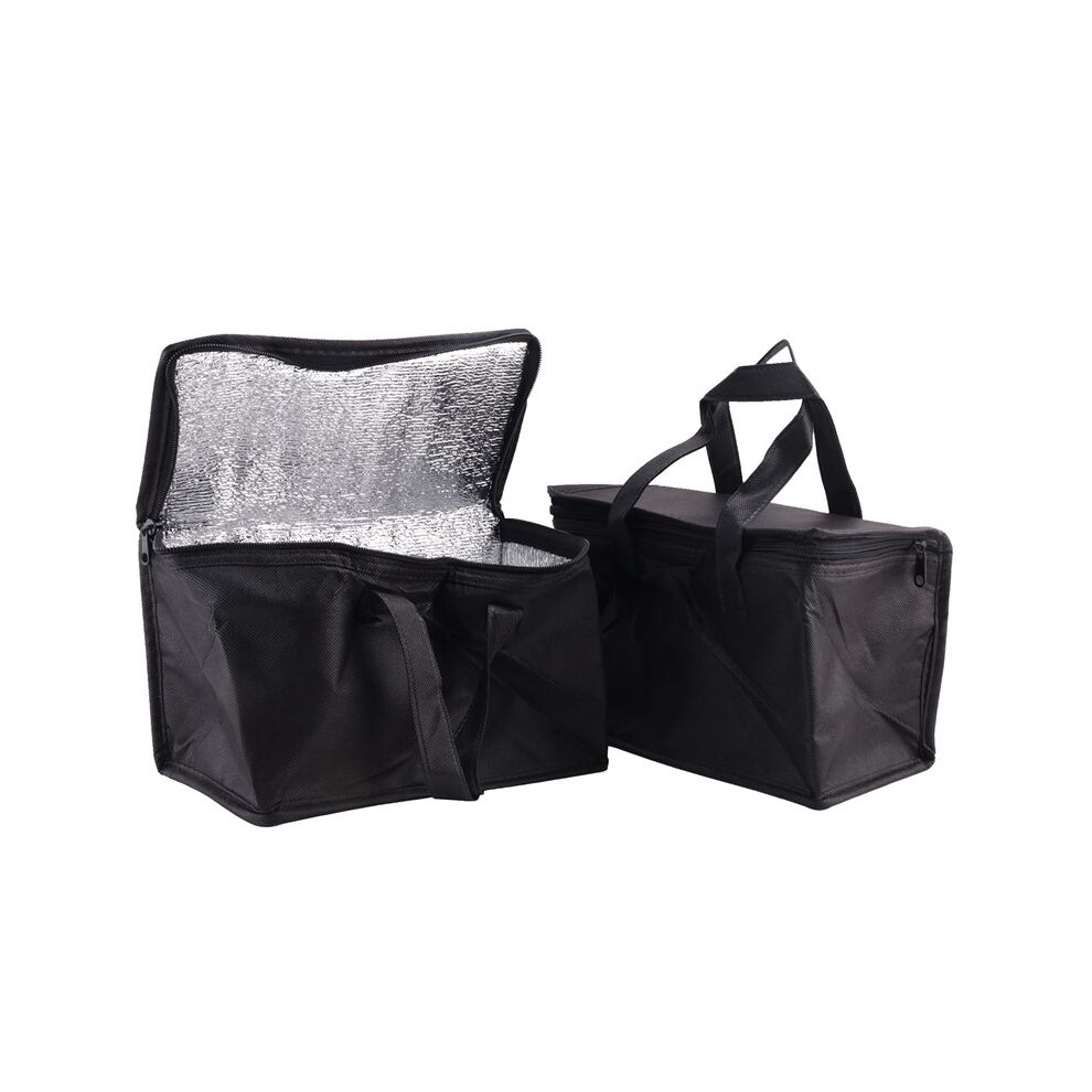2 Pack Insulated Grocery Bag: Heavy Duty Foldable Shopping Storage Zipper Tote Bag For Hot And Cold Reusable Shopping Catering, Freeze Food Transport 6131641875420