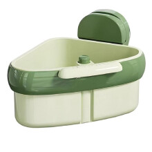 Suction Cup Sink Corner Rack, Corner Sink Strainer, Automatic Dumping Sink Strainer Basket,Corner Sink Trash Catcher,A