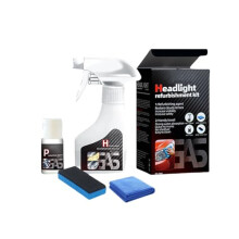 Headlight Restoration Kit and Cleaner Restores Cloudy Yellowed Lenses with UV Protection, 1pcs