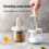 Expandable Glass Spice Jar Set,Versatile Kitchen Seasoning Containers for Salt Sugar Stylish Practical Storage Solution 2