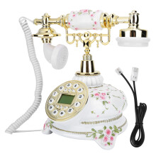 Antique Style Telephone With Large Button Design, Clear Digital Display For Home Decor