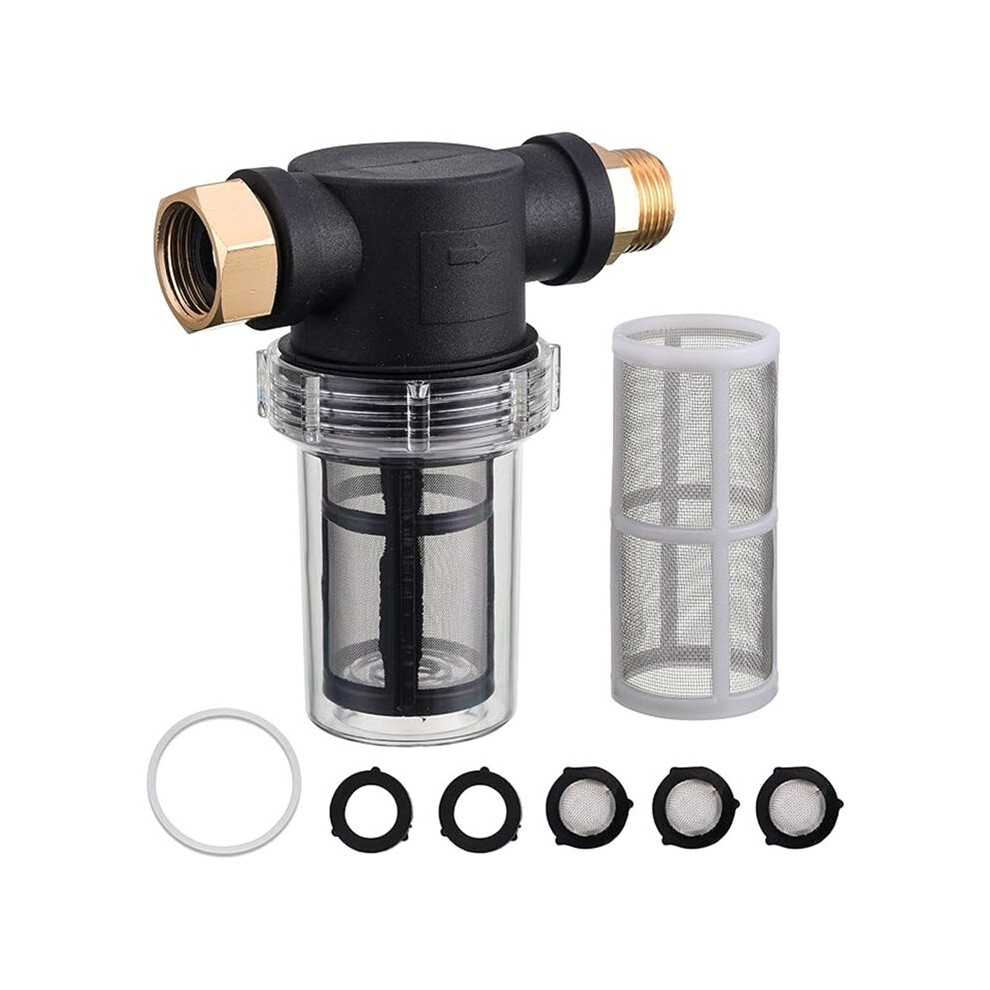Garden Hose Filter, Sediment Filter Attachment For Pressure Washer Inlet Water, With 40 Mesh And 100 Mesh Screen 6133165949168