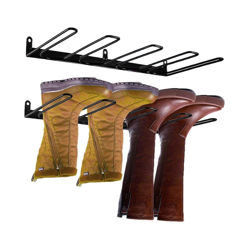 Boot Rack Wall Mount - Space Saving Boot Racks Organizer Tall Boots Storage For Cowboy Shoes 6132671384944