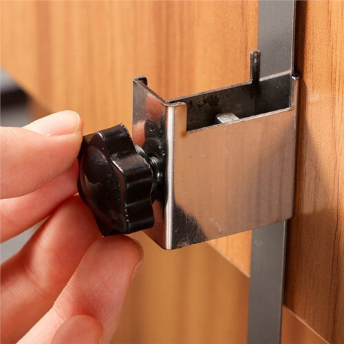 Adjustable Fixed Clamp for Drawer Panels Installation Embedded Handle Front Mounting Clip 1