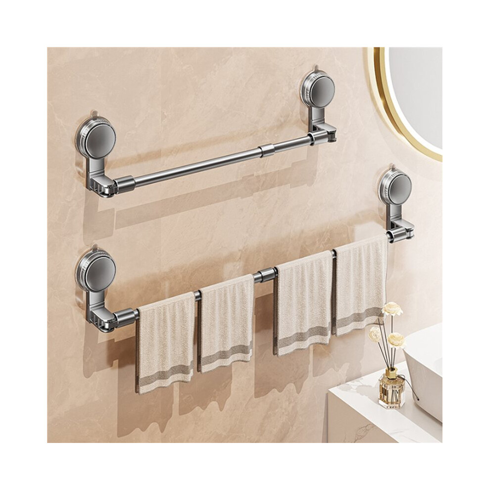 Bathroom Suction Cup Wall Towel Holder No-Punching Retractable Towel Robe Coat Rack Kitchen Bathroom Organizer Shelf A 6131641888444