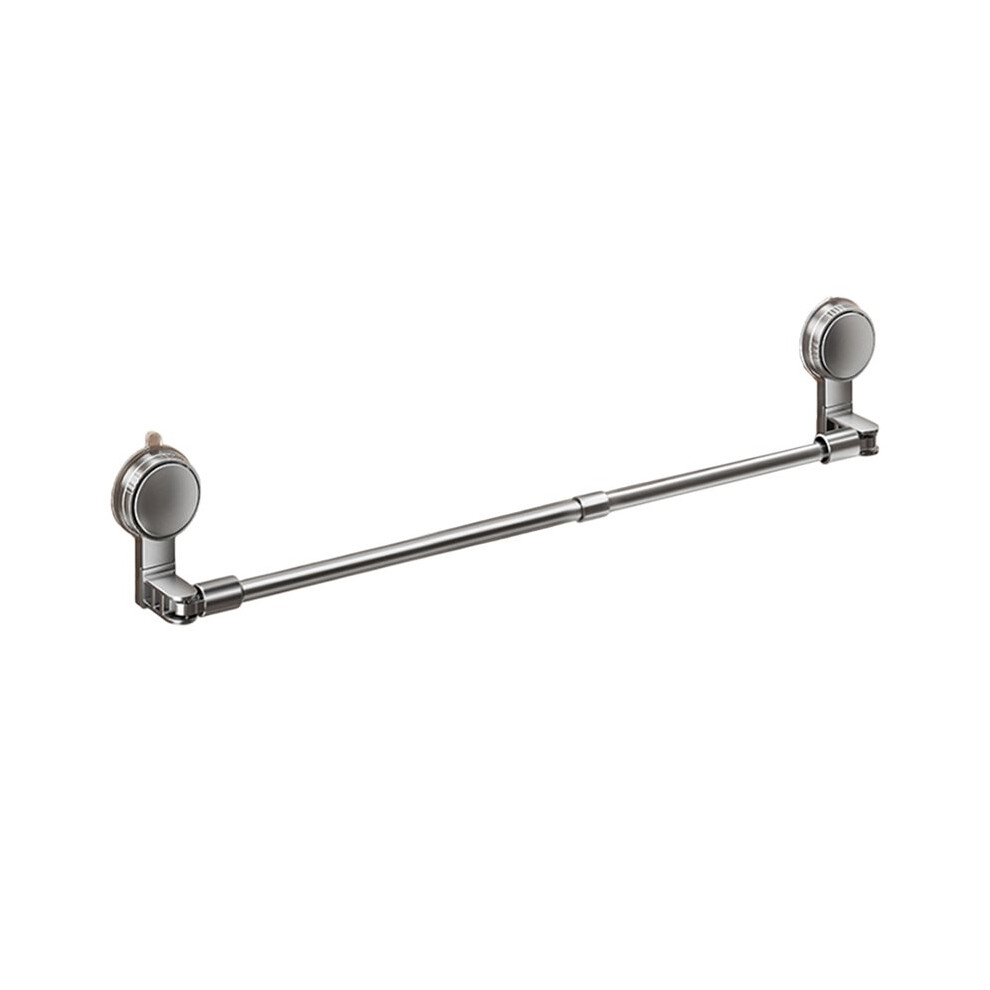 Bathroom Suction Cup Wall Towel Holder No-Punching Retractable Towel Robe Coat Rack Kitchen Bathroom Organizer Shelf B 6131641819165