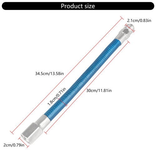 Tige d'extension flexible sans air pour pistolets 2