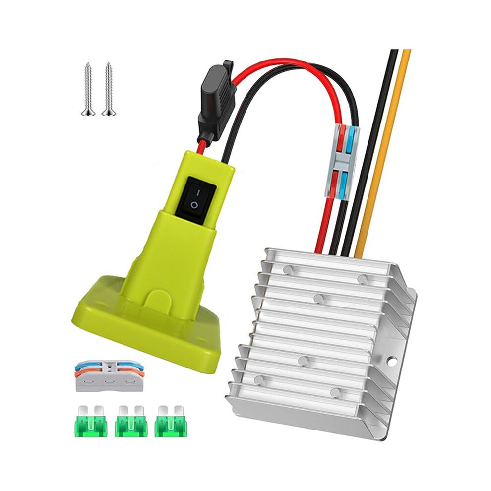 18V To 12V Step-Down Converter For Ryobi 18V Power Wheel Battery Adapter Dc 12V 20A 240W Buck Converter With Fuse 6132295018560