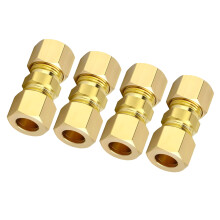 Messing 1/4 inch compressiebuisfittingen voor aansluiting op de