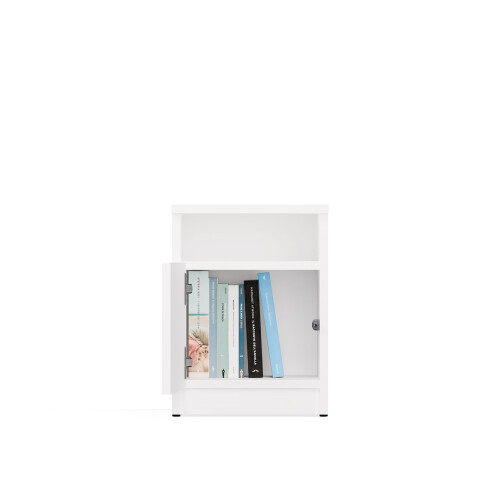 GALAX 30/1D WHITE BEDSIDE TABLE 1